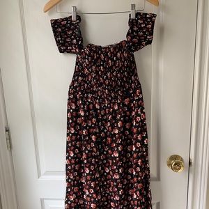 Off the shoulder floral maxi dress